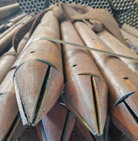 韶关出尖打孔加工无缝注浆钢花管注浆管厂家